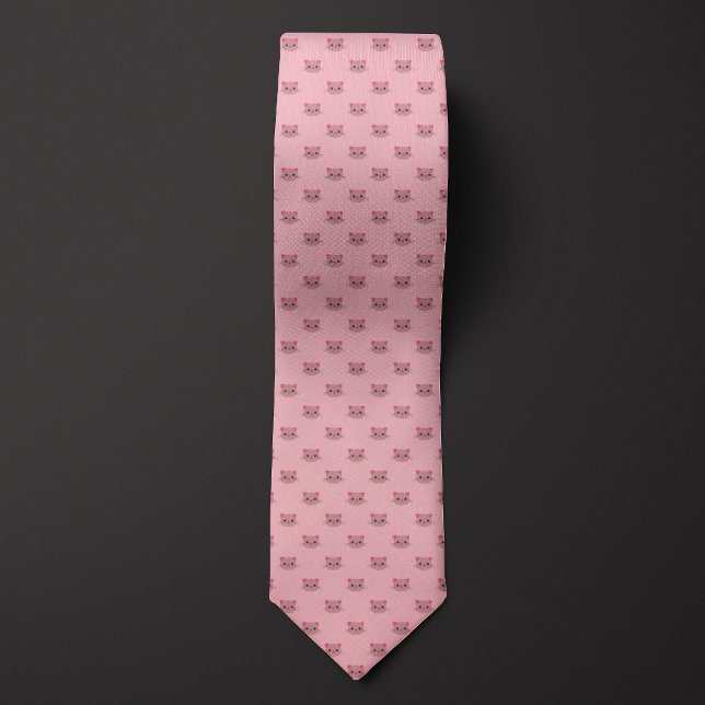 Pink Cute Cat Neck Tie (Creator Uploaded)