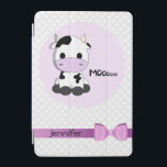 Pink cute cow kawaii cartoon girls ipad cover case<br><div class="desc">This ipad cover case is a gift for the real girly girls! The adorable baby cow cartoon combined with the personalized pink bow makes a great gift for a young girl,  a teenage girl or just a random cow lover.</div>