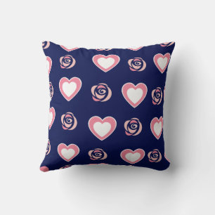 Pink Cute Cozy Modern Romantic Chic Stylish Heart  Throw Pillow