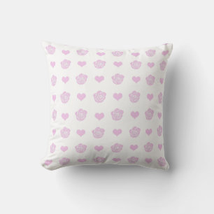 Pink Cute Cozy Modern Romantic Chic Stylish Heart Throw Pillow