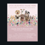 Pink Cute Dog Sitting Service Flyer<br><div class="desc">Pink Cute Dog Sitting Service</div>