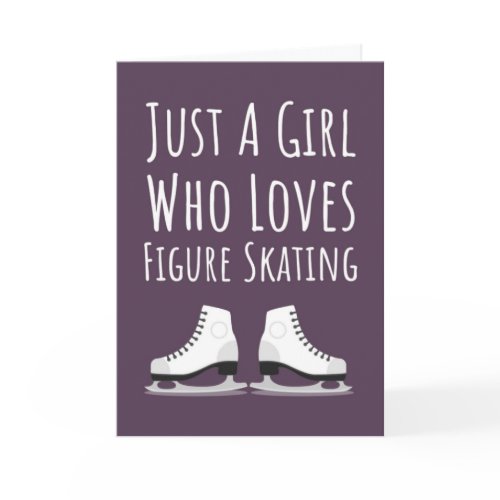 Pink Cute Figure Skating Cards For Girls For Kids