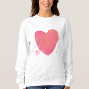 Pink Cute Heart Sweatshirt