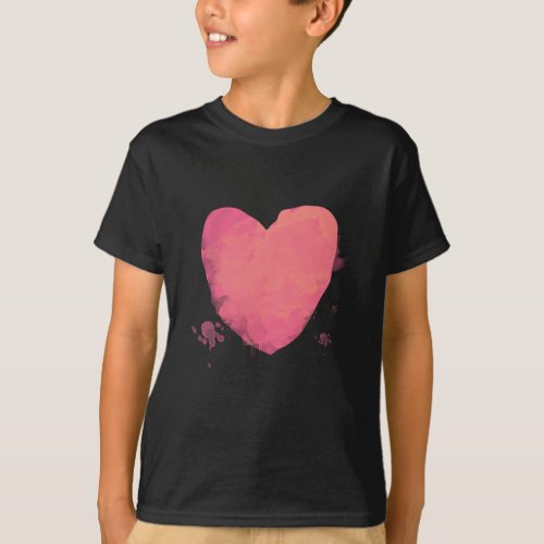 Pink Cute Heart T_Shirt