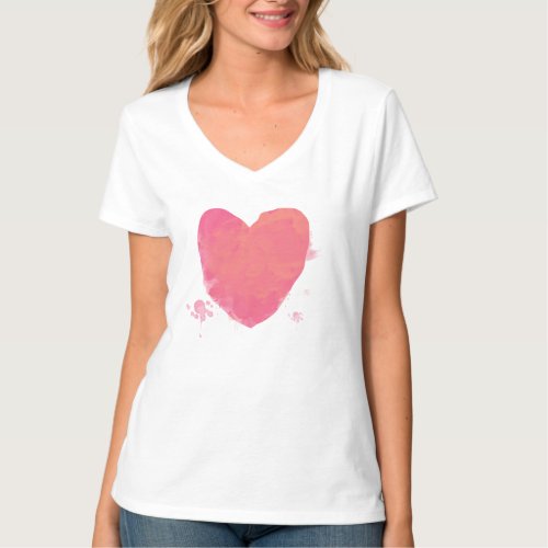 Pink Cute Heart T_Shirt