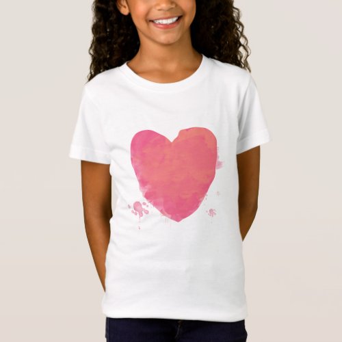 Pink Cute Heart T_Shirt