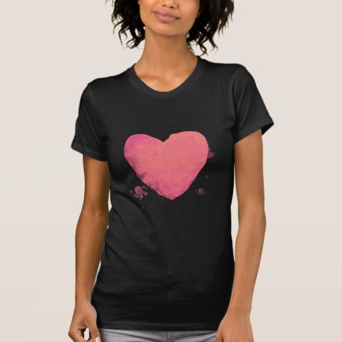 Pink Cute Heart T_Shirt