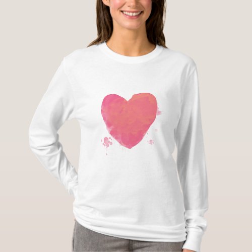 Pink Cute Heart T_Shirt