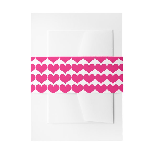 Pink Cute Hearts Pattern Belly Band (Front Example)