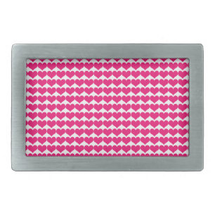 Pink Cute Hearts Pattern Belt Buckle