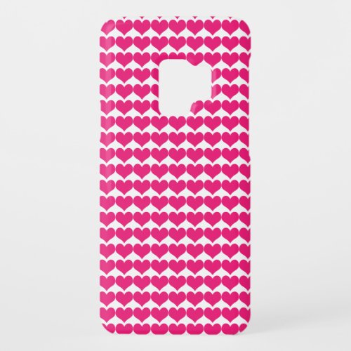 Pink Cute Hearts Pattern BT Galaxy S2 Case