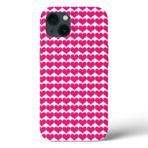 Pink Cute Hearts Pattern BT iPad Mini Case