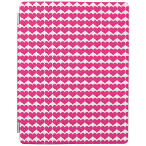 Pink Cute Hearts Pattern iPad Cover