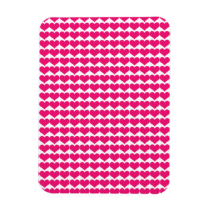 Pink Cute Hearts Pattern Magnet