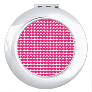 Pink Cute Hearts Pattern Mirror