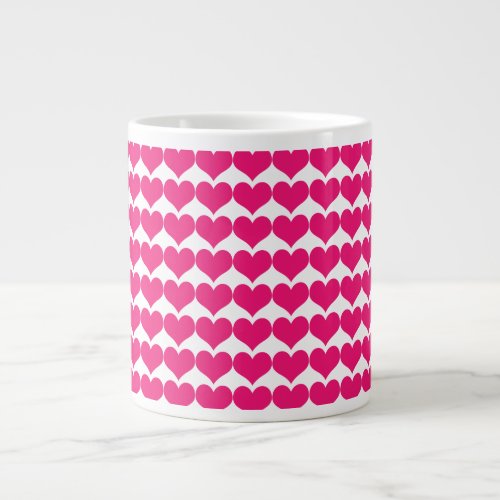 Pink Cute Hearts Pattern Mug