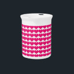 Pink Cute Hearts Pattern Pitcher<br><div class="desc">Simple and sweet Cute Hearts Pattern Pitcher with a repeating pattern of small pink hearts. Text may be added to this design to give it a personal touch.</div>