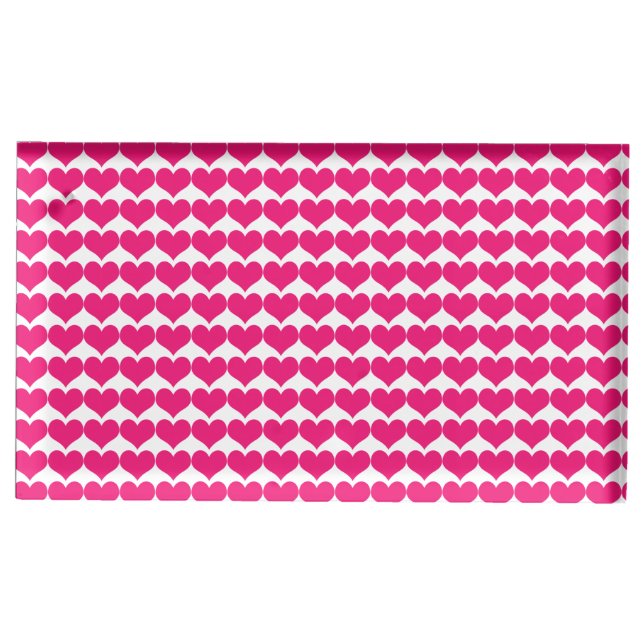Pink Cute Hearts Pattern Table Card Holder (Front)