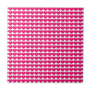 Pink Cute Hearts Pattern Tile