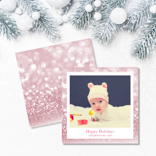 Pink Cute Holiday Baby Photo