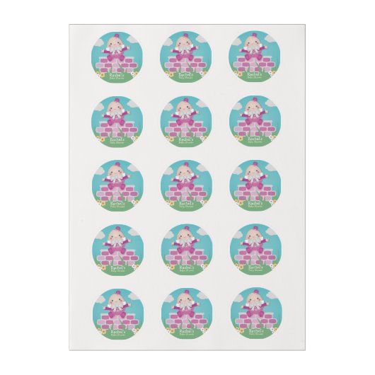 Pink Cute Humpty Dumpty Baby Shower Edible Frosting Rounds (Sheet)