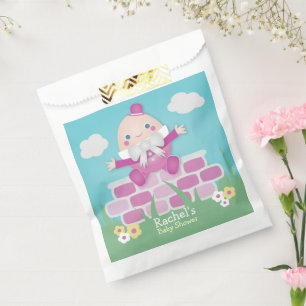 Pink Cute Humpty Dumpty Baby Shower Favor Bag