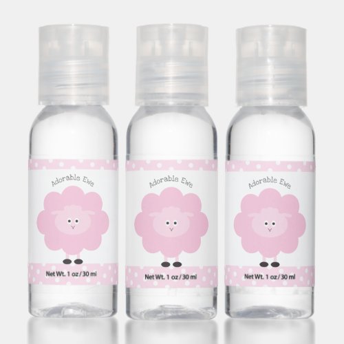 Pink Cute Kawaii Lamb Modern Girly Adorable Ewe Hand Sanitizer