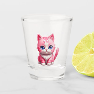 Pink Cute Kitty Cat Shot Glass