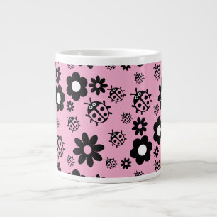 Pink Cute Ladybug Kids Giant Coffee Mug
