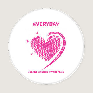 Pink Cute Loving Memory Daughter Breast Cancer Coaster Set