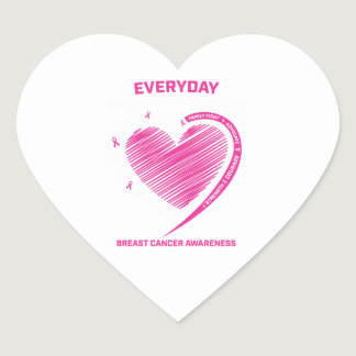Pink Cute Loving Memory Daughter Breast Cancer Heart Sticker