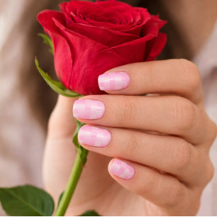 Pink cute nails minx nail art