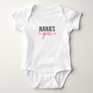 Pink Cute Nana's Girl Baby Bodysuit