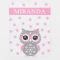 Pink Cute Owl Baby Girl Baby Blanket