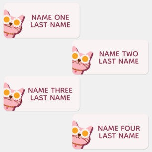 Pink Cute Personalized Name Girls Clothing Labels