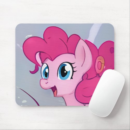Pink Cute Pony Waifu Kawa Anime Mouse Pad
