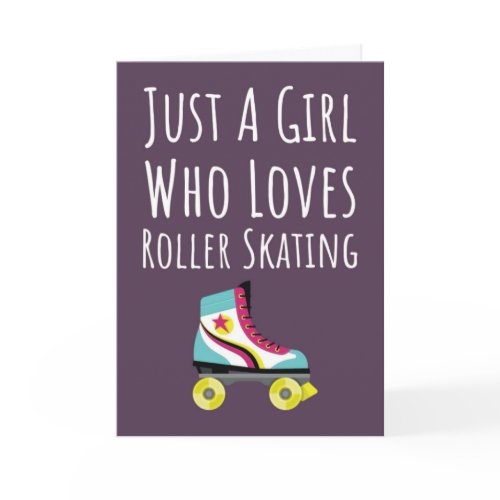 Pink Cute Roller Skating Cards For Baby Girls Kids