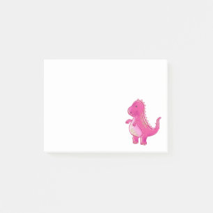 Pink Cute T Rex Dinosaur   Dino Post-it Notes