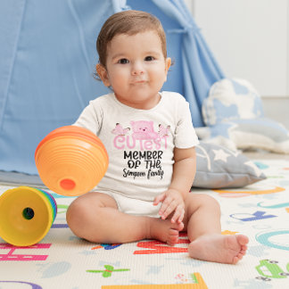 Pink Cutest Member of the Family Baby Bodysuit