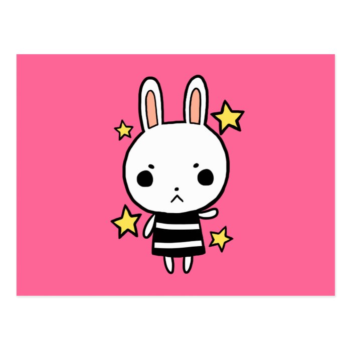 Pink Cutie Bunny Postcard