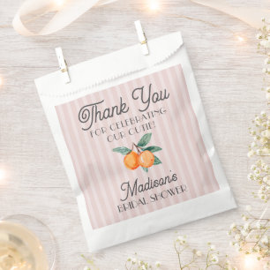 Pink Cutie Main Squeeze Citrus Bridal Shower Favor Bag