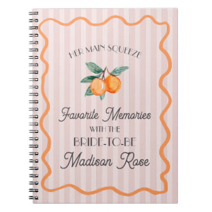 Pink Cutie Main Squeeze Favorite Memories Bride Notebook