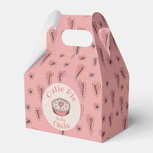 Pink Cutie Pie Baby Girl Favor Boxes