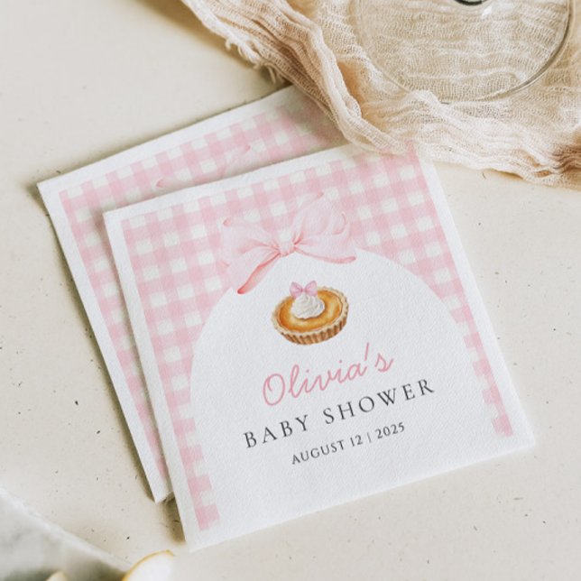 Pink Cutie Pie Baby Shower Napkins (Creator Uploaded)