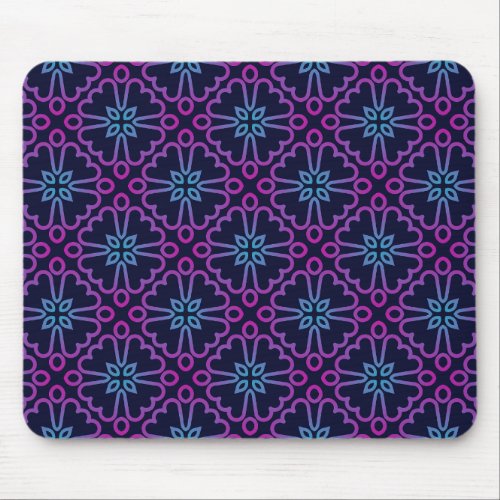 pink cyan seamless pattern on mouse pad