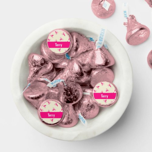 Pink cyclist silhouette pattern hersheys kisses