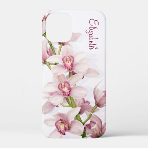 Pink Cymbidium Orchid Floral iPhone 12 Mini Case