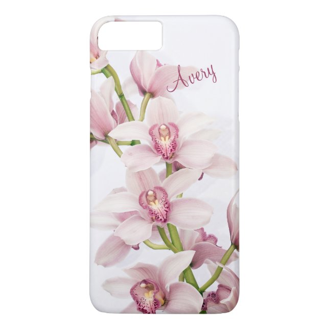 Pink Cymbidium Orchid Floral Flower Case-Mate iPhone Case (Back)
