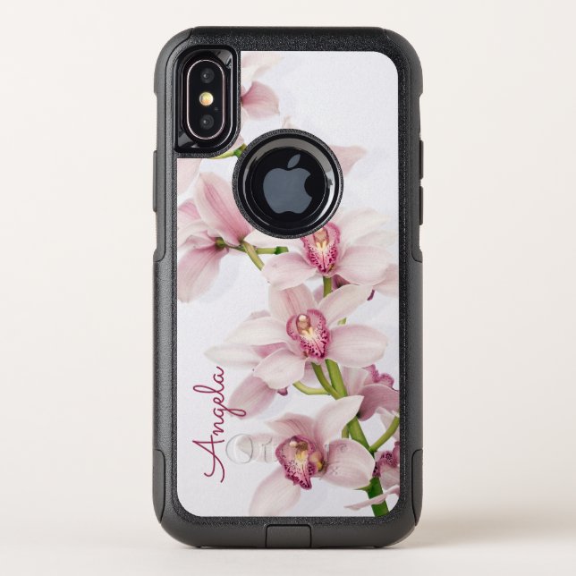 Pink Cymbidium Orchid Floral Otterbox iPhone Case (Back)