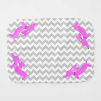 Pink Dachshund Burp Cloth